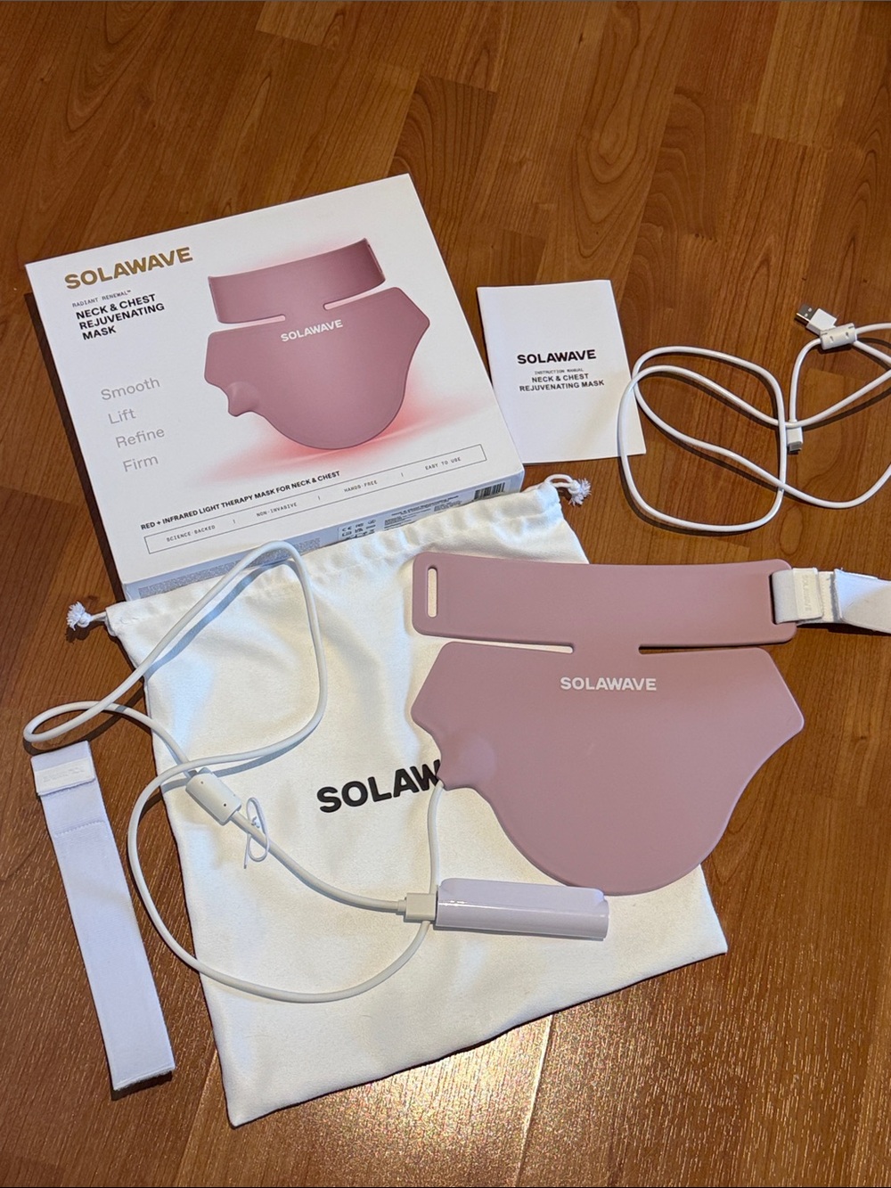 Solawave Neck and Chest Rejuvenating Mask -Red & Infrared Light Therapy Mask